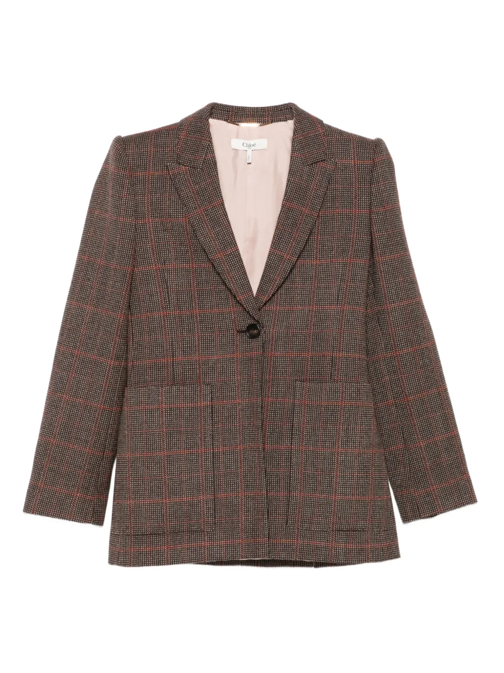 Chloé single-breasted checked blazer