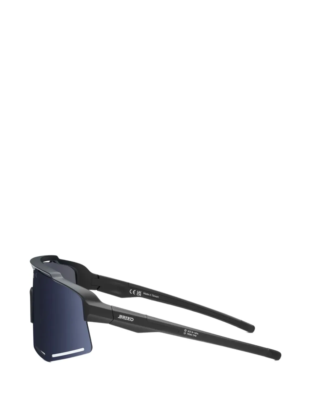 BRIKO Sharp Lite zonnebril met shield montuur Zwart