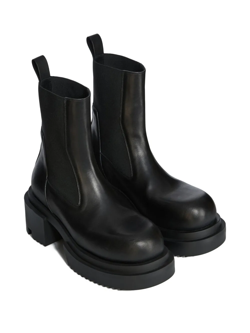 Rick Owens 75mm Beatle Bogun platform chelsea boots Black
