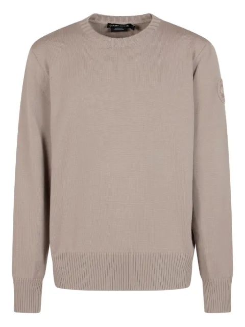 Canada Goose logo-patch crew-neck sweater