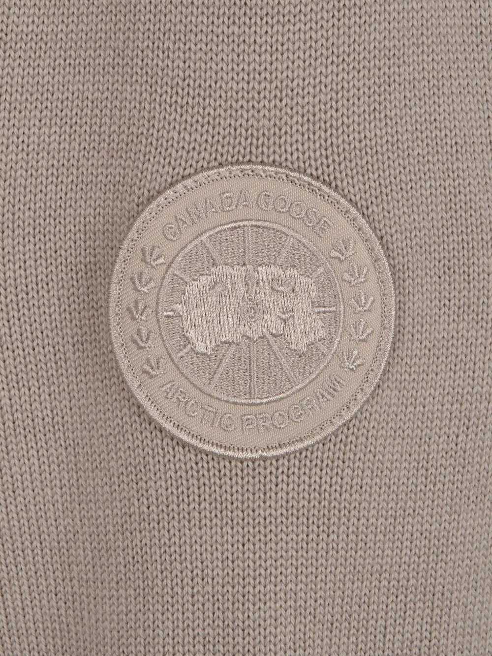 Canada Goose logo-patch crew-neck sweater Beige