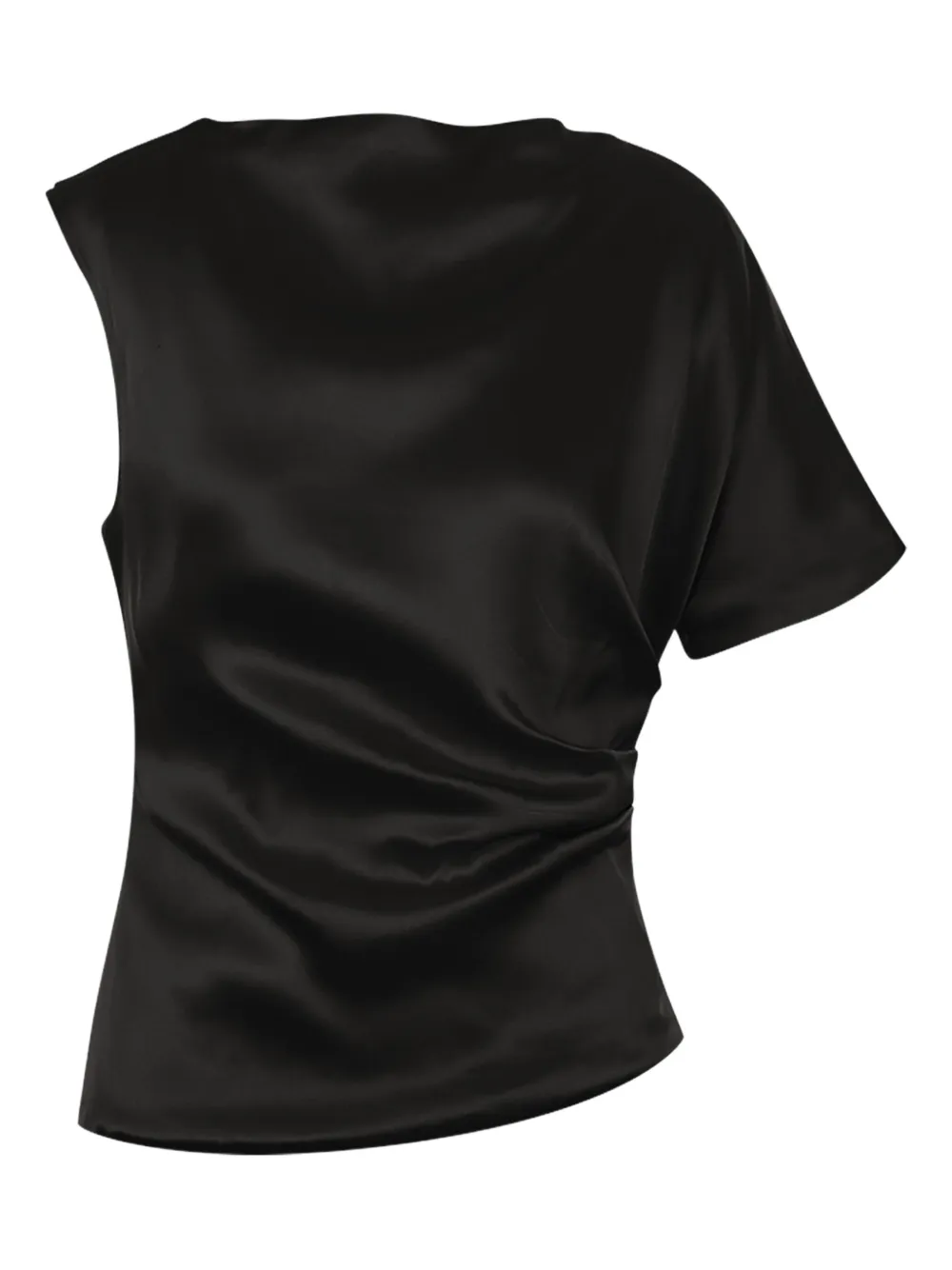 Seafarer draped one-shoulder top | Black | Image 1