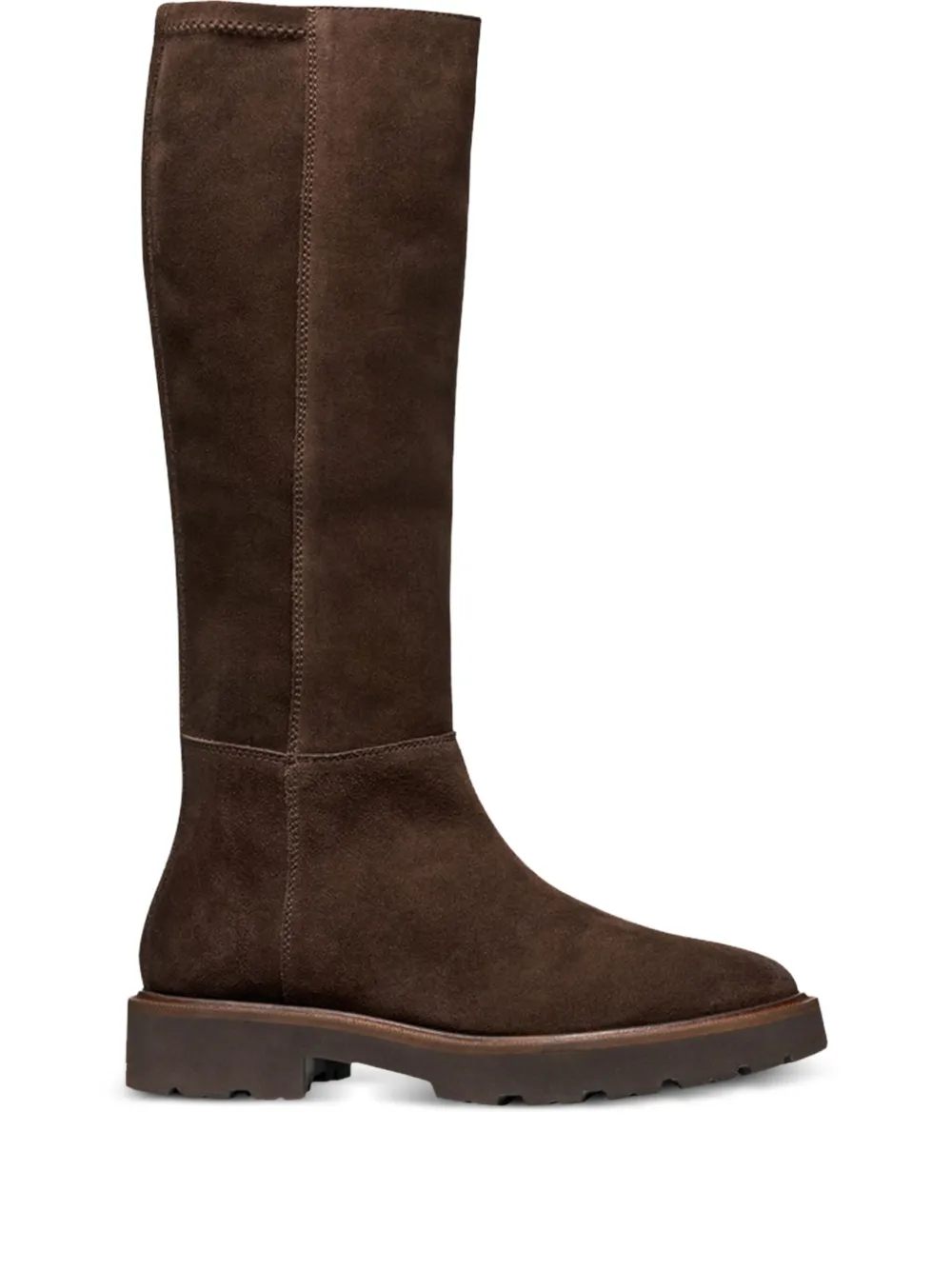 Geox Norize suede knee-high boots Brown