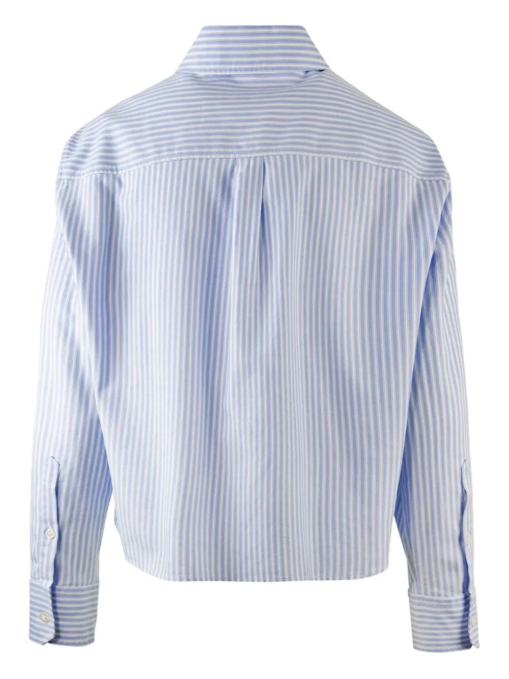 Max Mara Gestreepte blouse met geborduurde bij Blauw