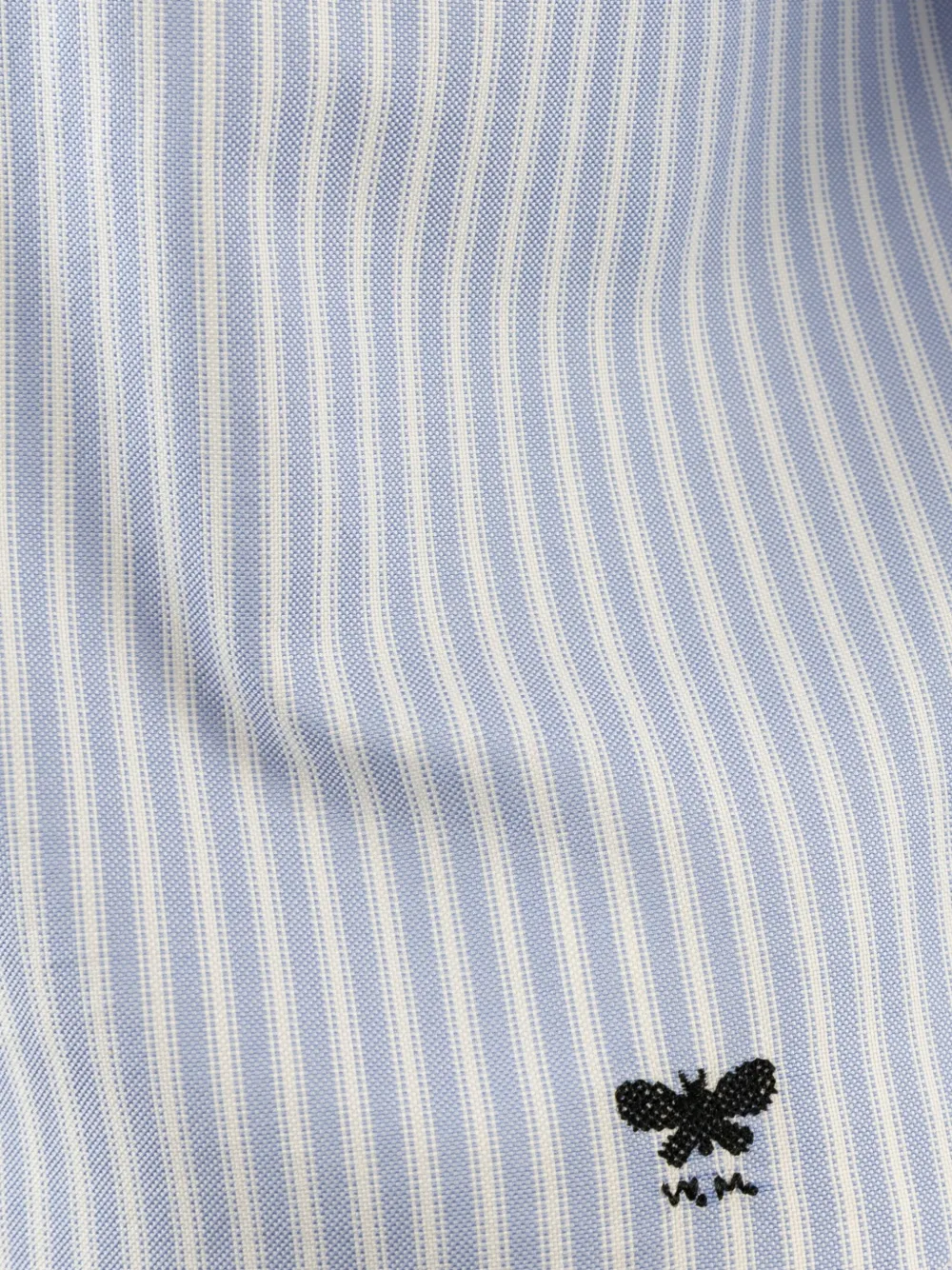 Max Mara Gestreepte blouse met geborduurde bij - Blauw