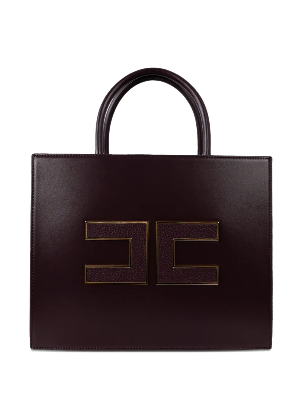 Elisabetta Franchi logo-plaque tote bag Bruin