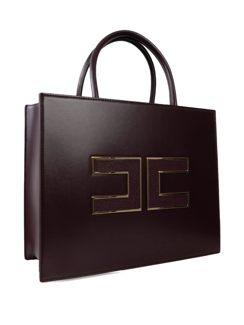 Elisabetta Franchi logo-plaque tote bag Bruin