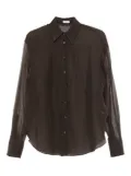 Brunello Cucinelli silk button-up shirt - Brown