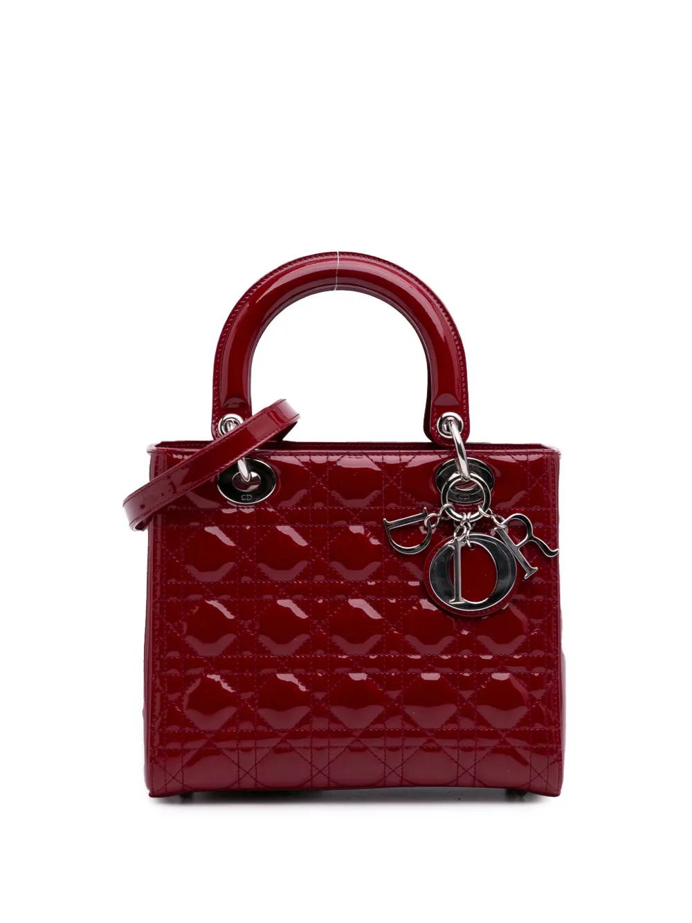 Christian Dior Pre-Owned 2015 Medium Patent Cannage Lady Dior satchel Christian Dior Pre-Owned 2015 Medium Patent Cannage Lady Dior satchel