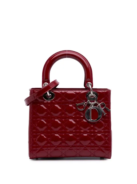 Christian Dior Pre-Owned 2015 Medium Patent Cannage Lady Dior satchel