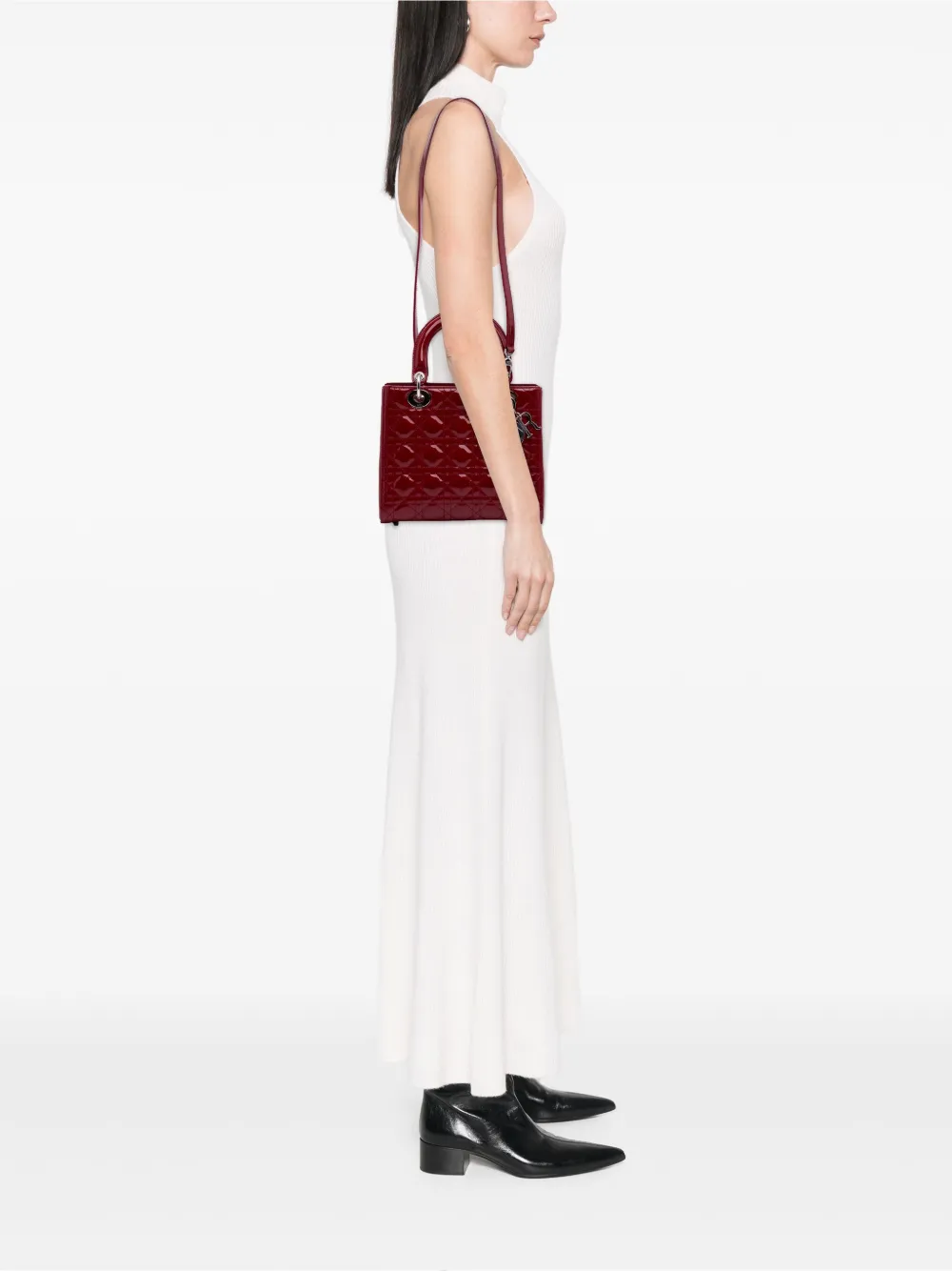 Christian Dior Pre-Owned 2015 Medium Patent Cannage Lady Dior satchel | Pre-Owned | Image 2