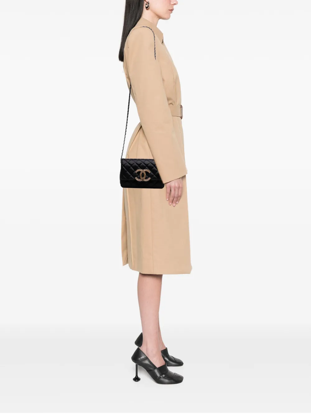 CHANEL Pre-Owned 2011 Sequined Goatskin CC Crystal Wallet On Chain crossbody bag | Pre-Owned | Image 2