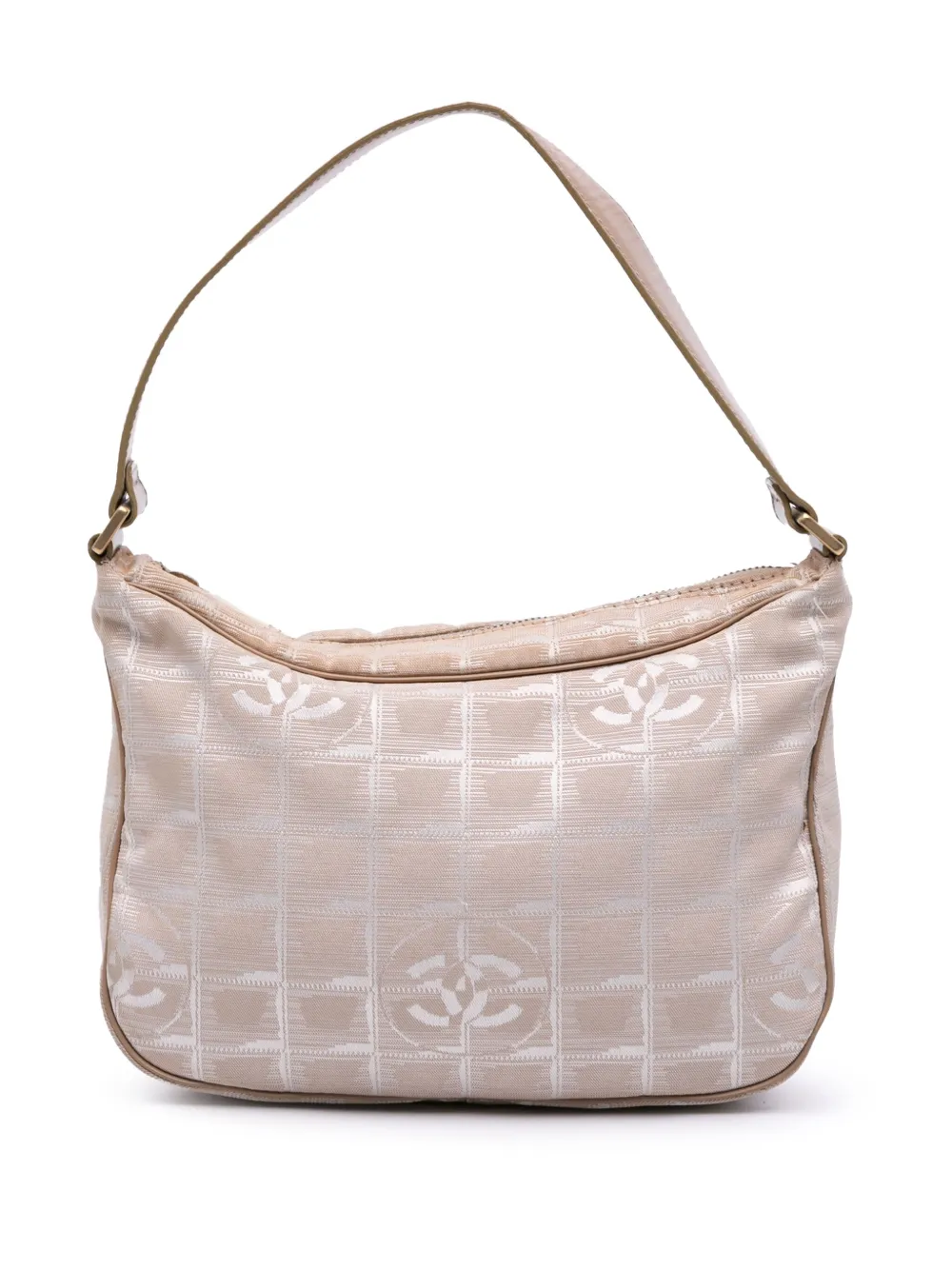 CHANEL Pre-Owned 2003-2004 ニュートラベル ライン ナイロン ショルダーバッグ - ブラウン CHANEL Pre-Owned 2003-2004 ニュートラベル ライン ナイロン ショルダーバッグ - ブラウン