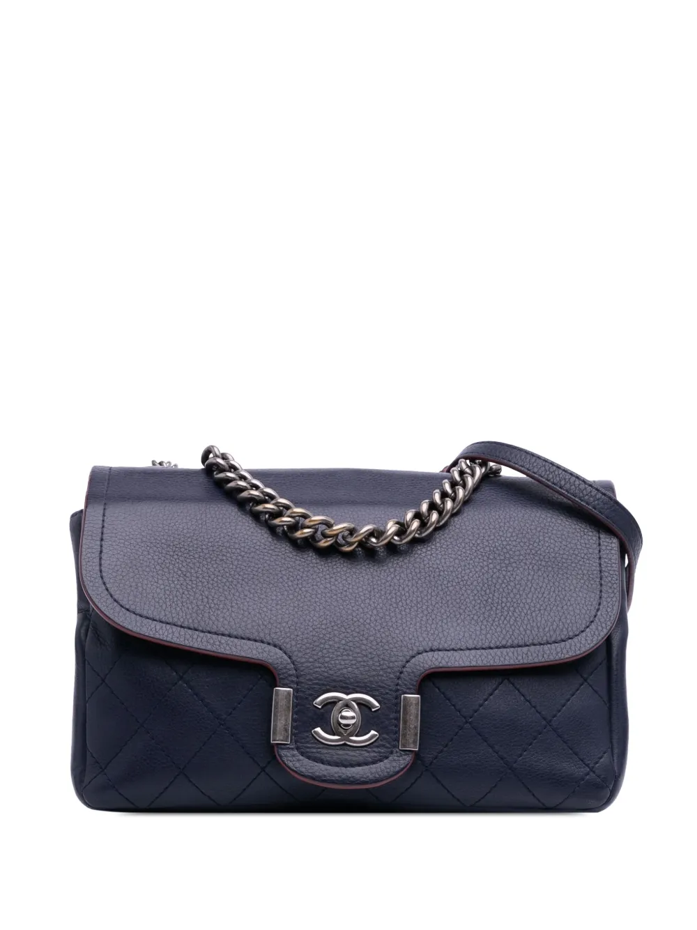 CHANEL Pre-Owned 2018 パリ グリース カーフスキン アーキシック フラップ サッチェルバッグ - ブルー CHANEL Pre-Owned 2018 パリ グリース カーフスキン アーキシック フラップ サッチェルバッグ - ブルー