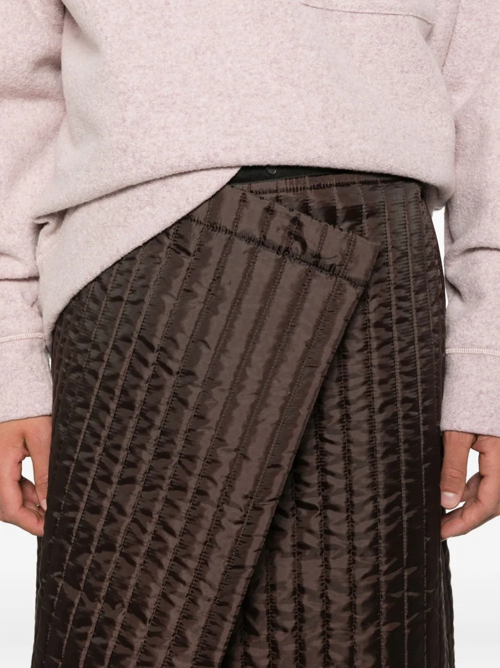 Bless Nº08 Monpe Midi Skirt In Purple