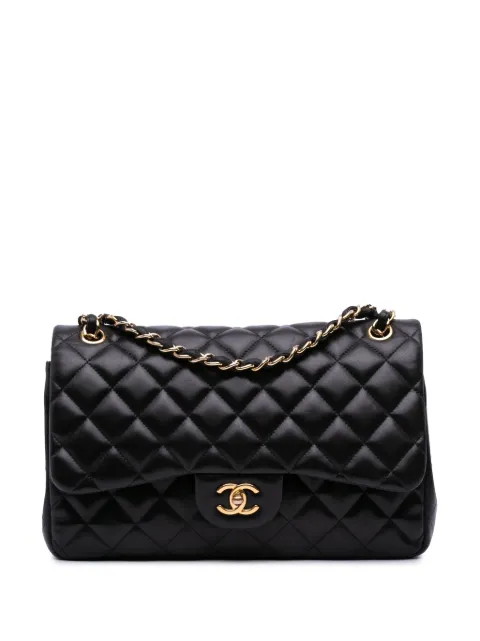 CHANEL Pre-Owned 2010-2011 Jumbo Classic Double Flap lamsleren schoudertas