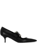 Enfants Riches Déprimés buckle-strap pointed-toe pumps - Black