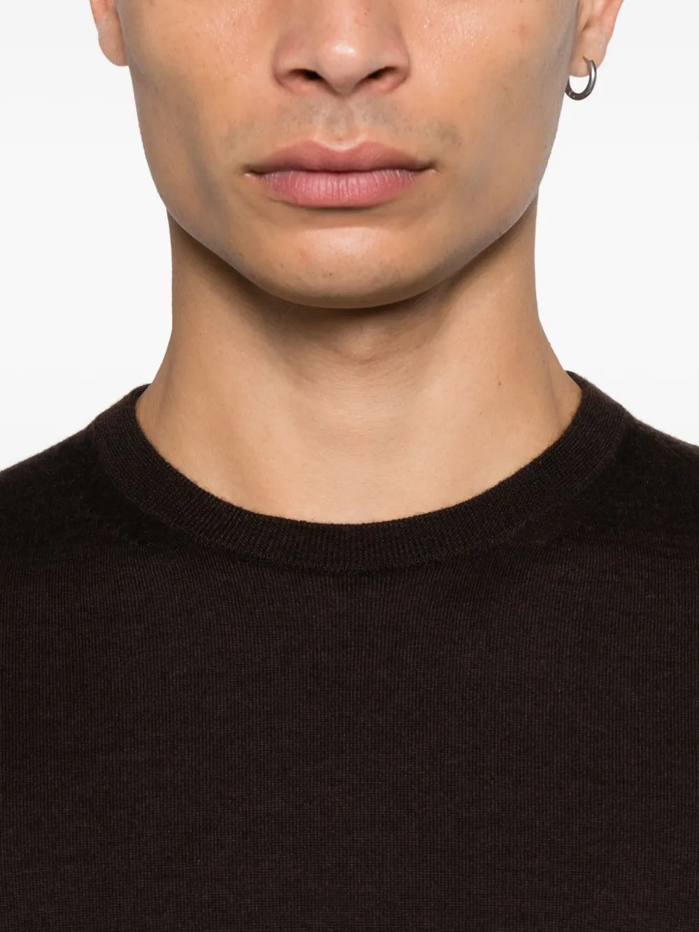 TOM FORD Trui van kasjmierblend met ronde hals Bruin