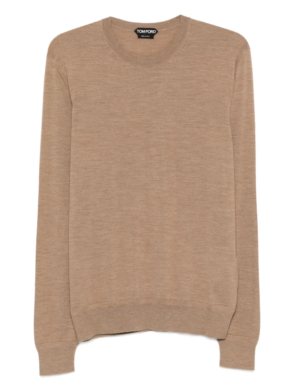 TOM FORD Wollen trui met ronde hals Bruin