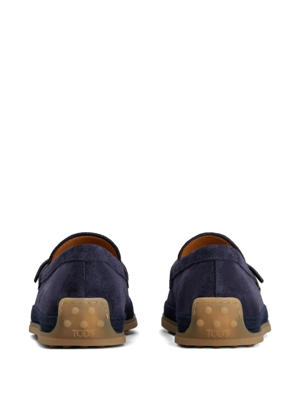 Tod's buckle-detail suede loafers Blue