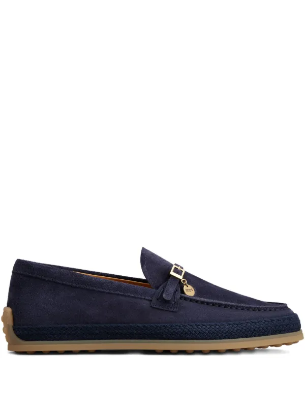 Tod's Loafers in Suede in Blue