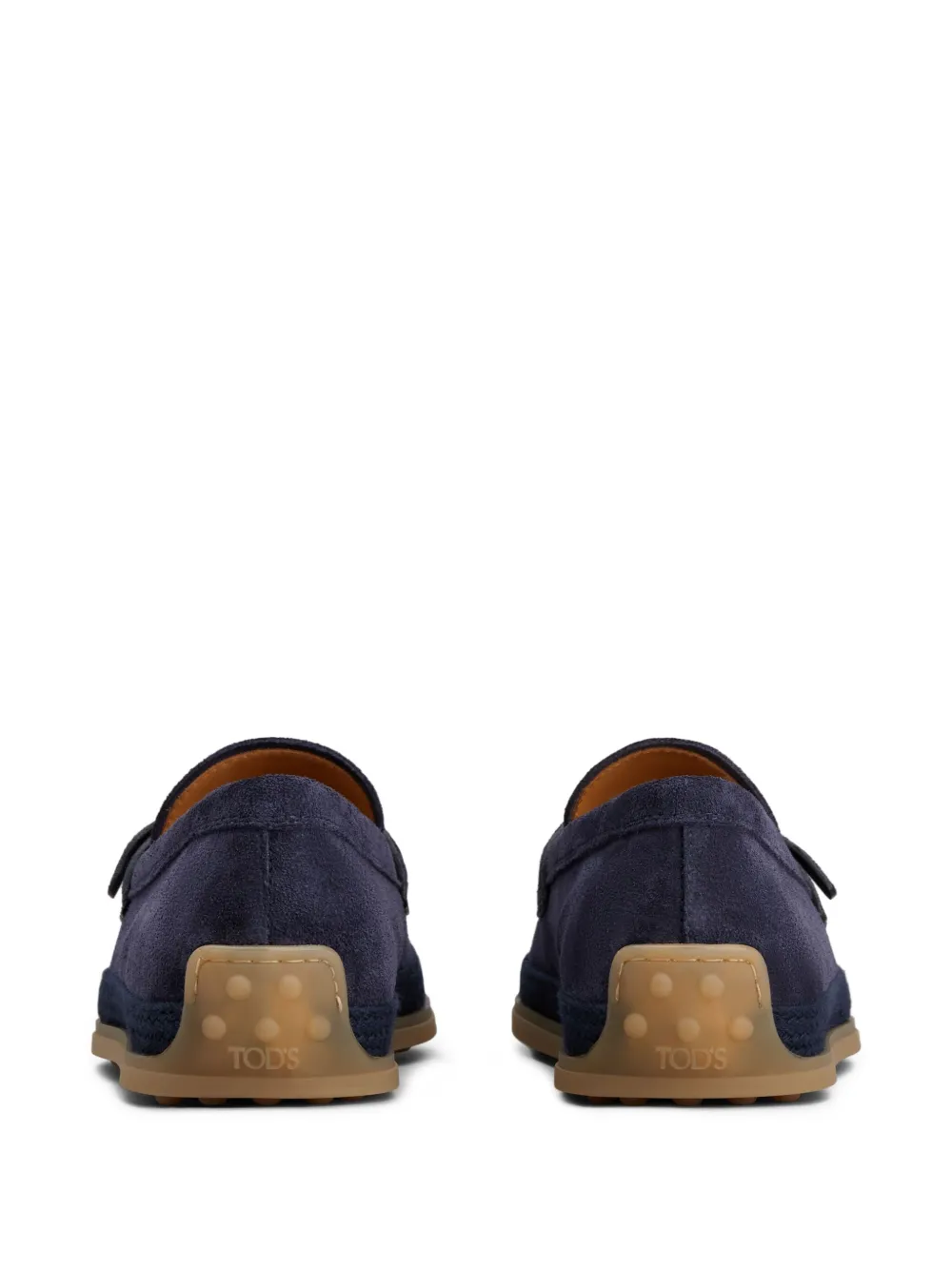 Tod's buckle-detail suede loafers Blue