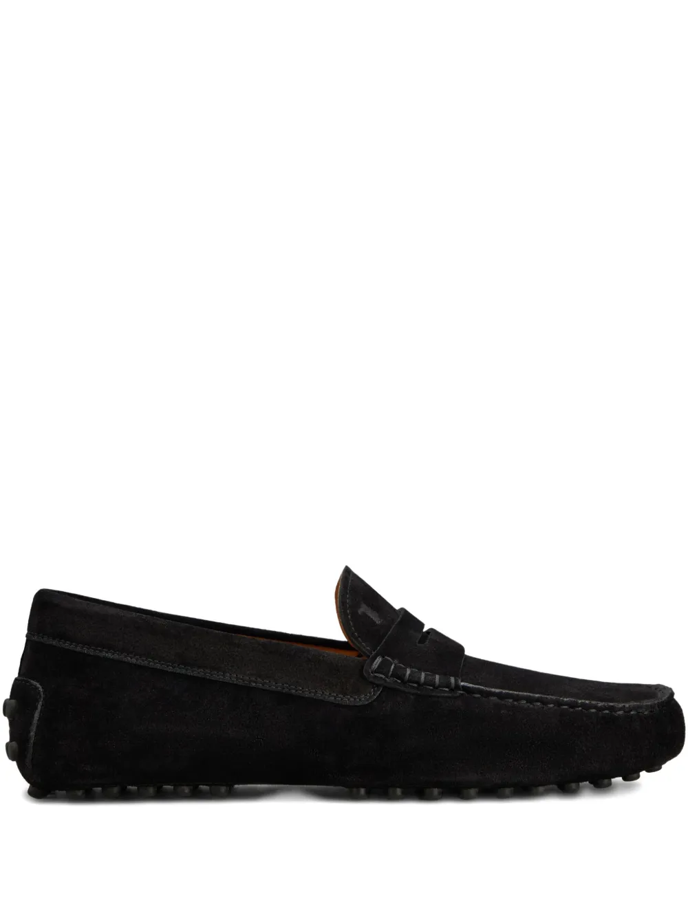 Tod's pebble-detail suede loafers Black