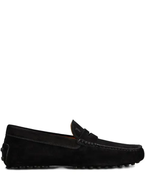 Tod's pebble-detail suede loafers