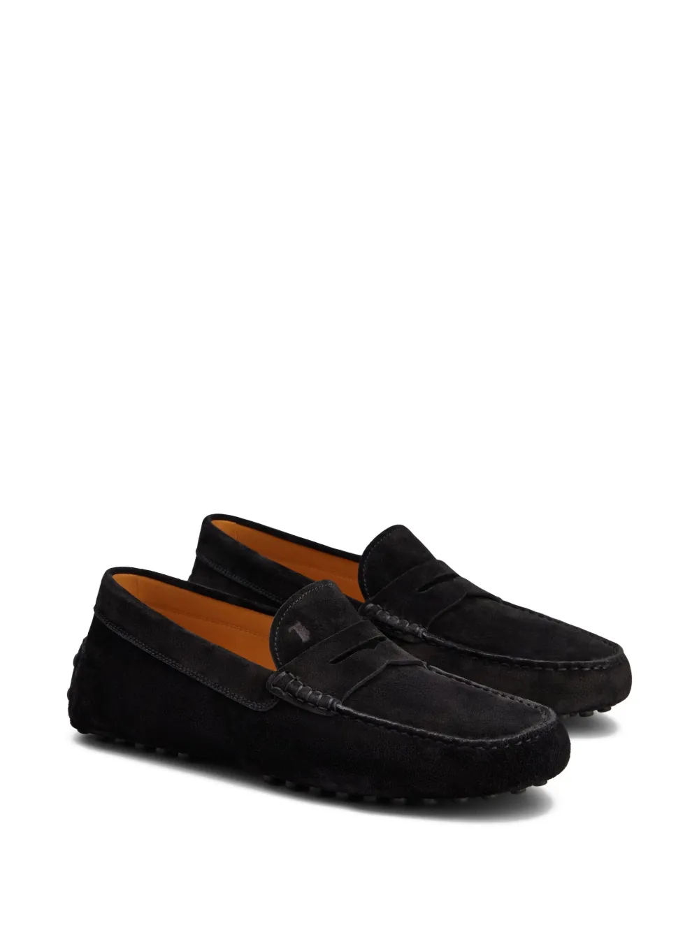Tod's pebble-detail suede loafers Black