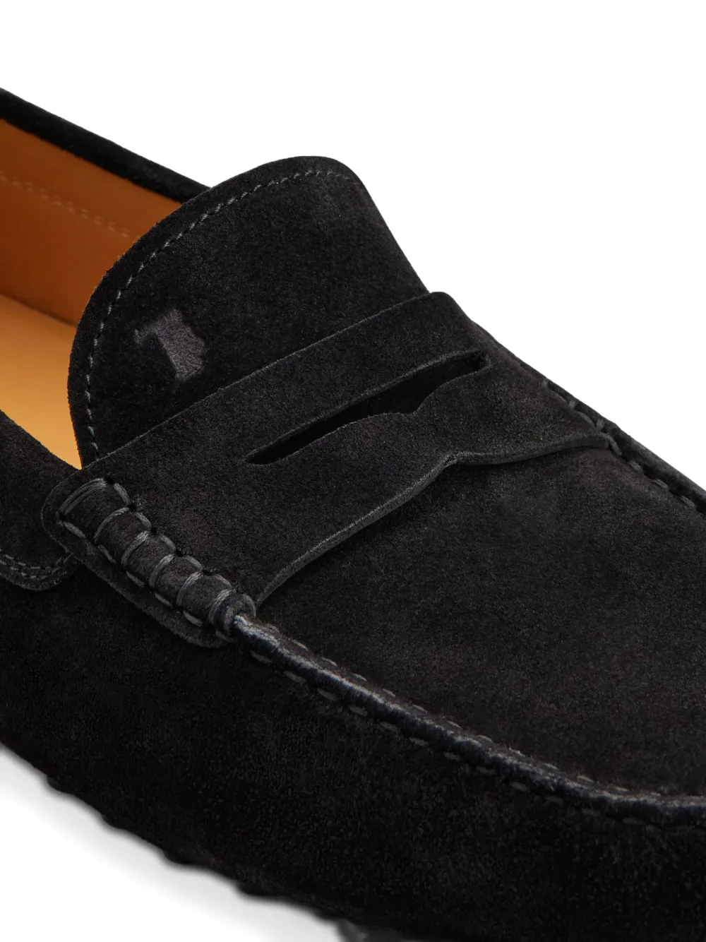Tod's pebble-detail suede loafers Black
