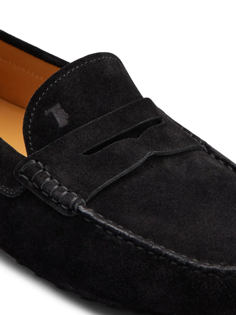 Tod's pebble-detail suede loafers Black