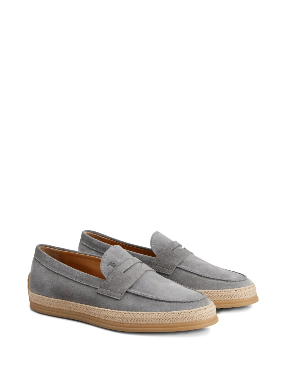 Tod's suede penny loafers Grey
