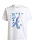 ETRO peacock floral print T-shirt - White