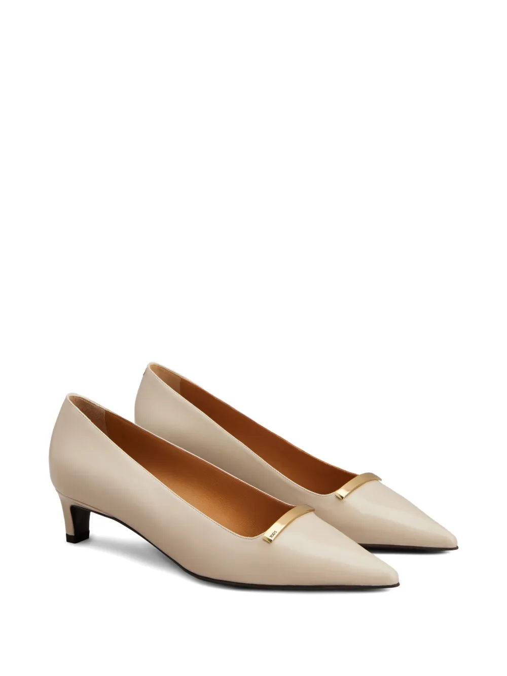 Tod's Leather Pointed-toe Pumps In Neutral