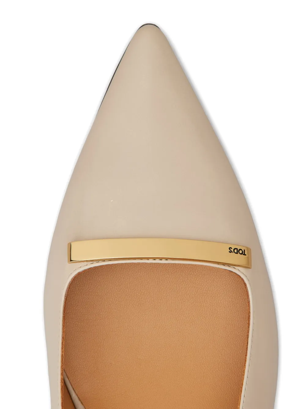 Tod's Leather Pointed-toe Pumps In Neutral