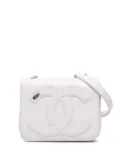 CHANEL Pre-Owned 2019 Lambskin CC Mania Flap crossbody bag - White
