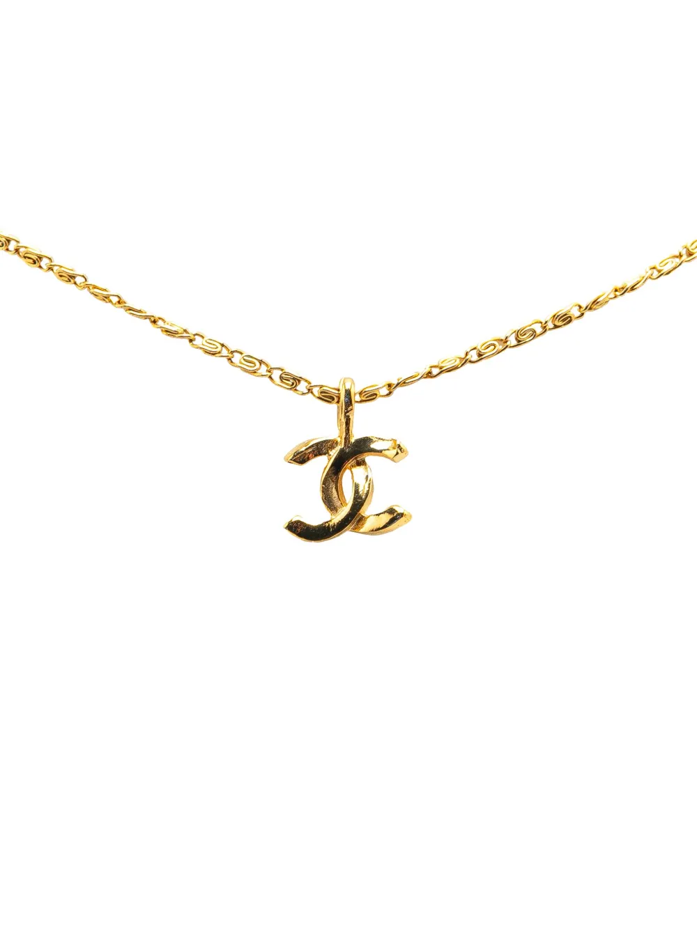 CHANEL Pre-Owned 1982 ゴールドプレーテッド ココマーク ペンダント コスチューム ネックレス - ゴールドトーン CHANEL Pre-Owned 1982 ゴールドプレーテッド ココマーク ペンダント コスチューム ネックレス - ゴールドトーン