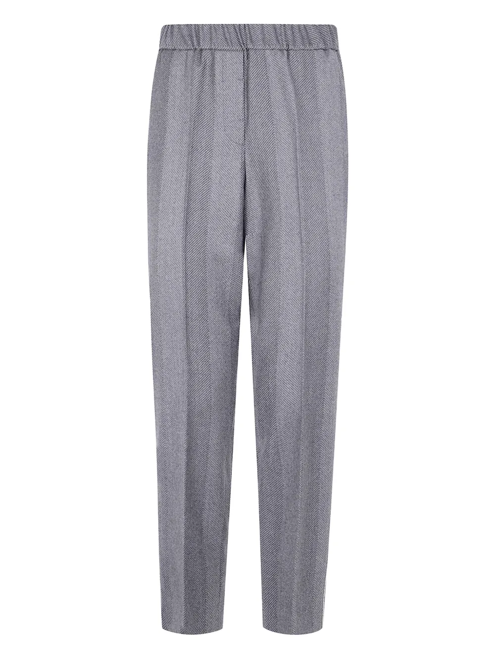 Peserico herringbone elasticated-waist trousers Grijs
