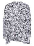 Daniela Gregis scribble-print silk blouse - White