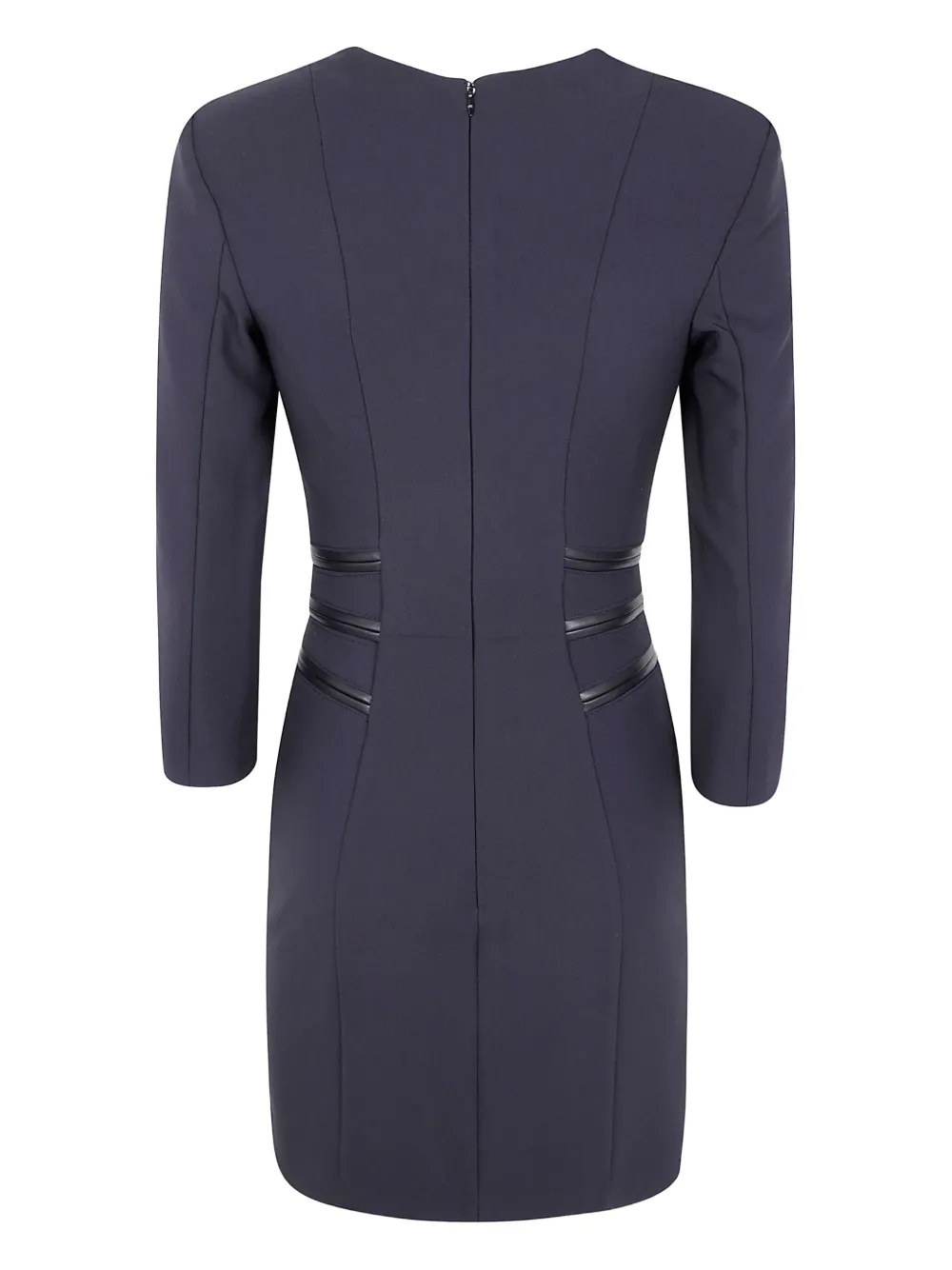 Elisabetta Franchi Jurk met cropped mouwen en ritsdetail Blauw