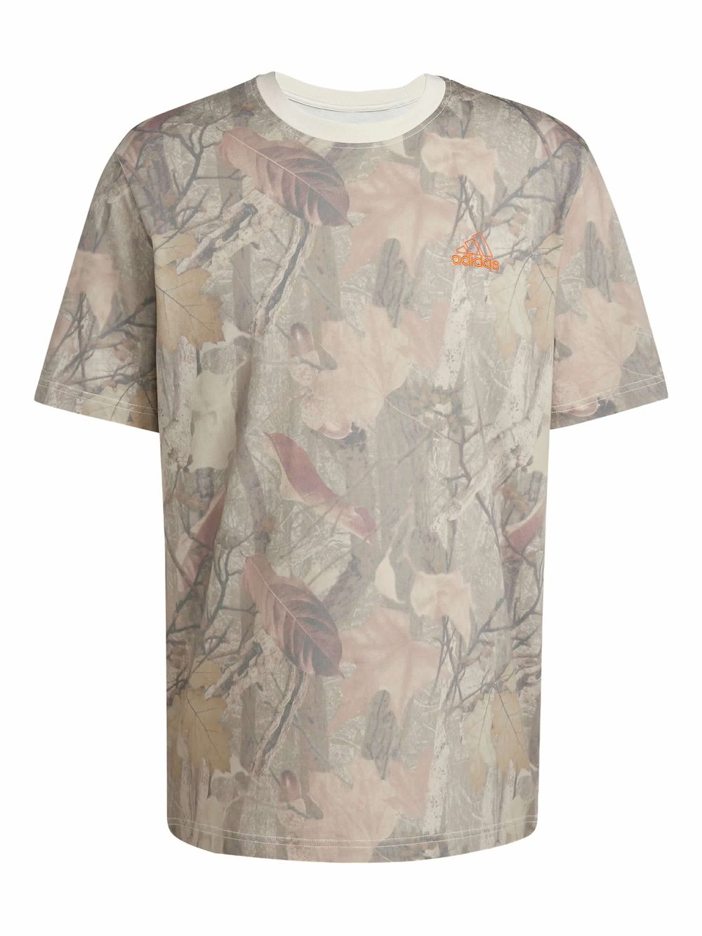 adidas leaf-print cotton T-shirt | Grey | Image 1