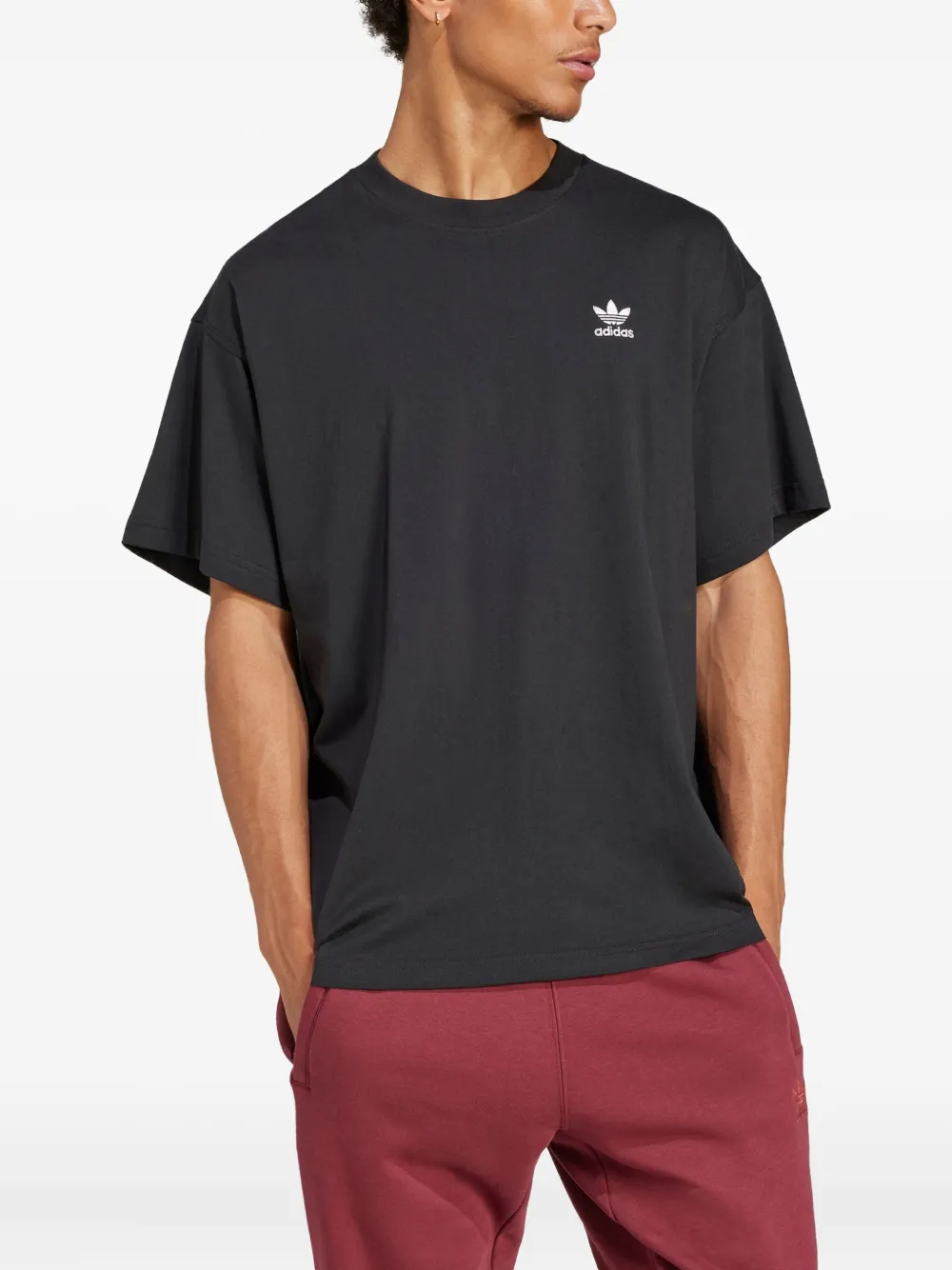 adidas Katoenen T-shirt met geborduurd logo Zwart