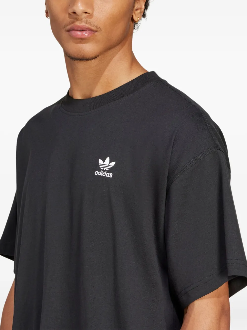 adidas Katoenen T-shirt met geborduurd logo Zwart