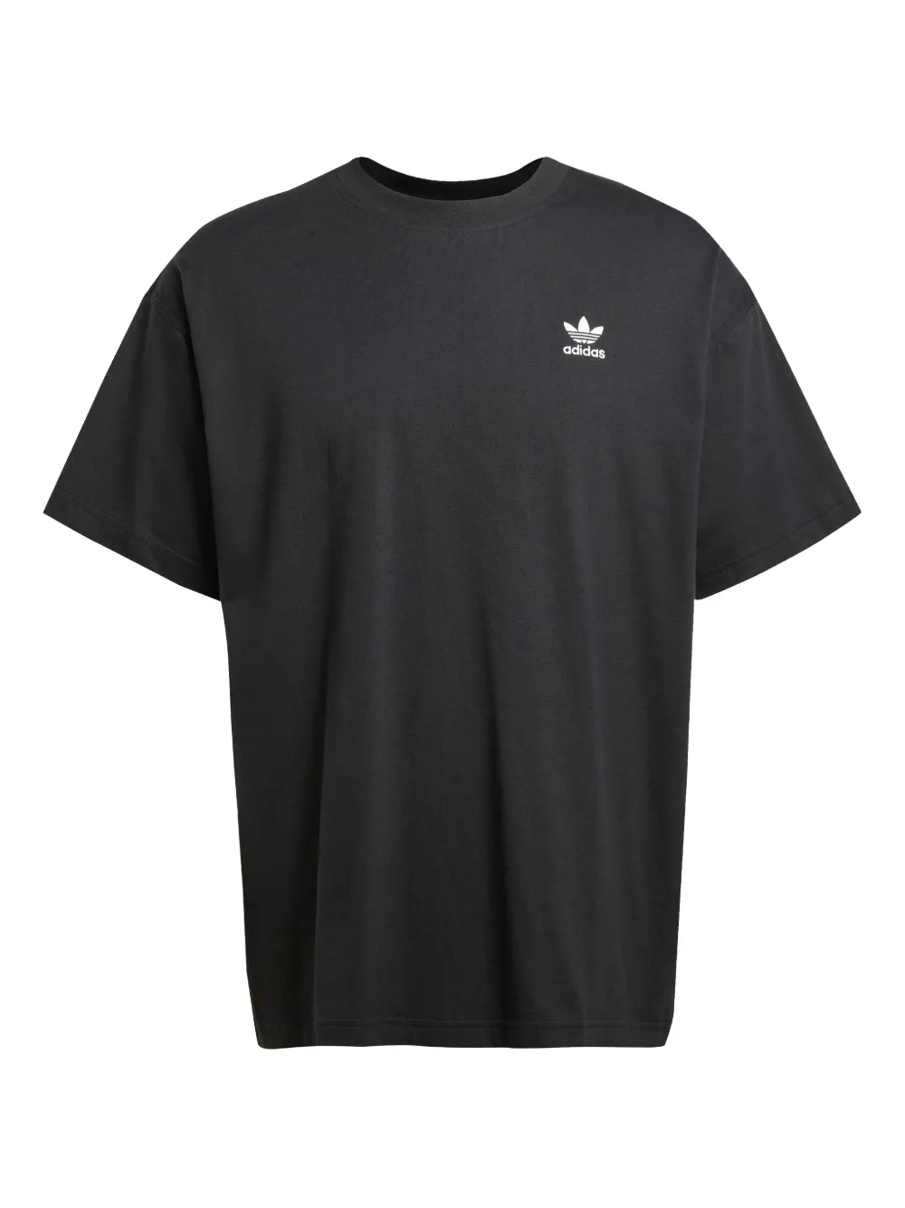 adidas logo-embroidered cotton T-shirt | Black | Image 1