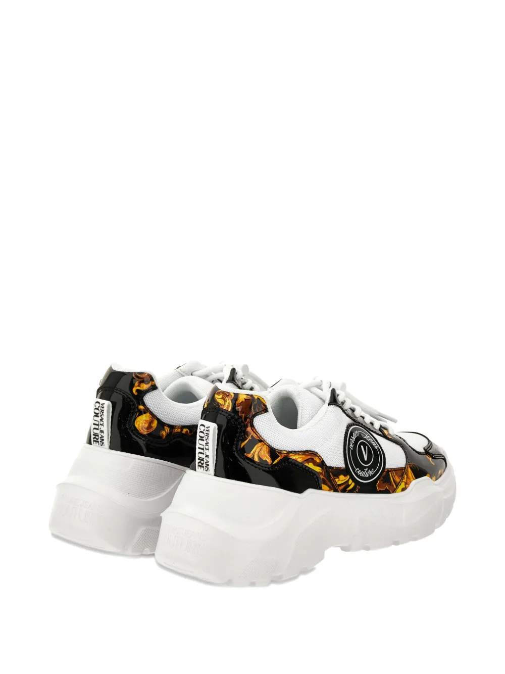 Versace Jeans Couture Sneakers met Barocco-print en plateauzool - Wit