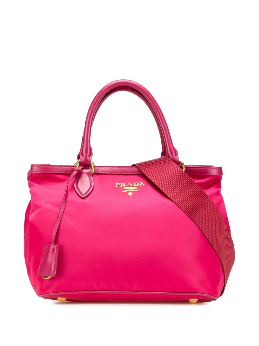 Prada Pre-Owned 2000-2025 テスート サッチェルバッグ - ピンク Prada Pre-Owned 2000-2025 テスート サッチェルバッグ - ピンク