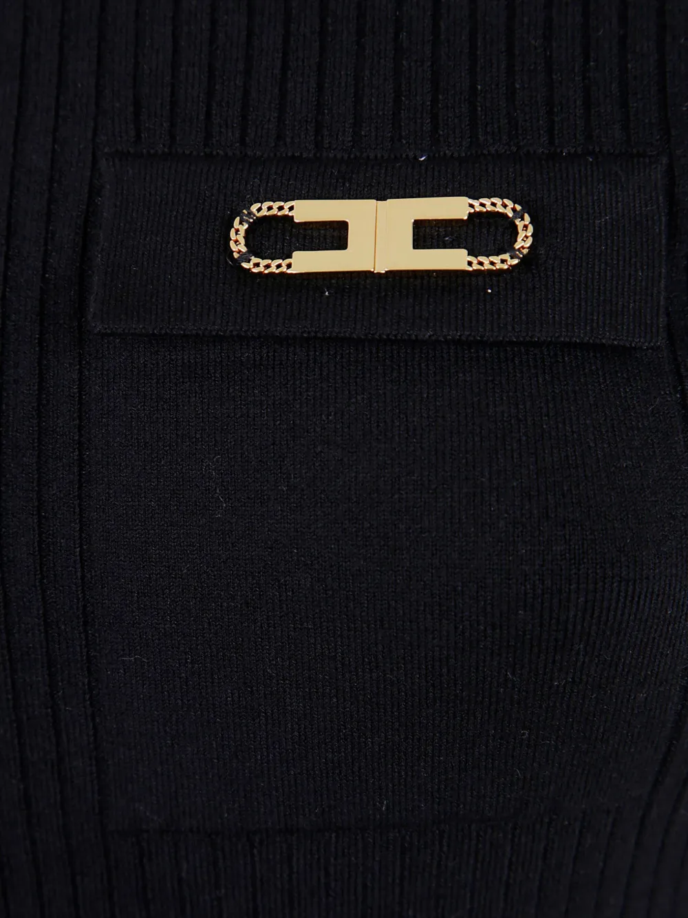 Elisabetta Franchi Top verfraaid met ketting Zwart