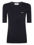 Elisabetta Franchi ribbed chain-embellished top - Black