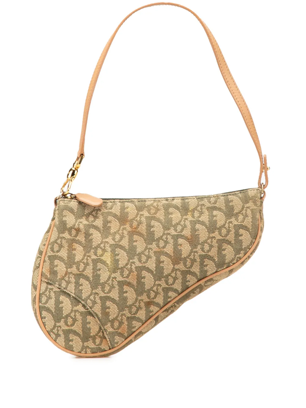 Christian Dior Pre-Owned 2001 Mini Diorissimo Canvas Saddle Pochette Christian Dior Pre-Owned 2001 Mini Diorissimo Canvas Saddle Pochette