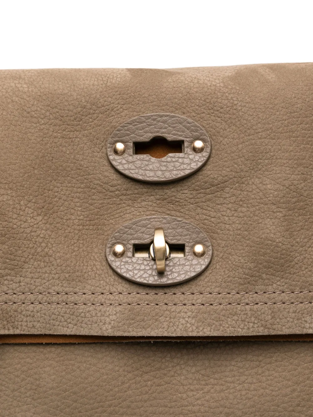 Zanellato A Spasso Stud-embellished Clasp Tote Bag In Gray
